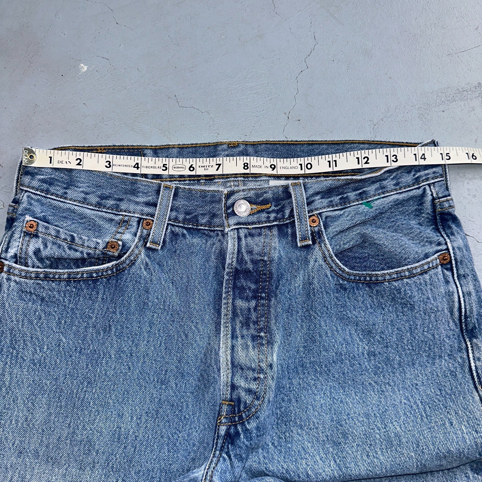 Levis 501 Vintage Y2K 90s XX Straight Leg Jeans Blue Light Wash 30x32 Act 29x31