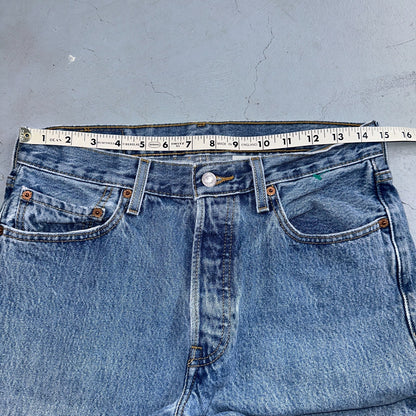 Levis 501 Vintage Y2K 90s XX Straight Leg Jeans Blue Light Wash 30x32 Act 29x31