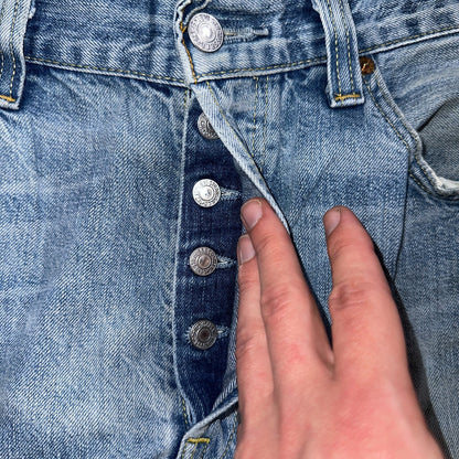 Levis 501 Vintage Y2K XX Straight Leg Jeans Blue Light Wash 34x34 Act 35x30