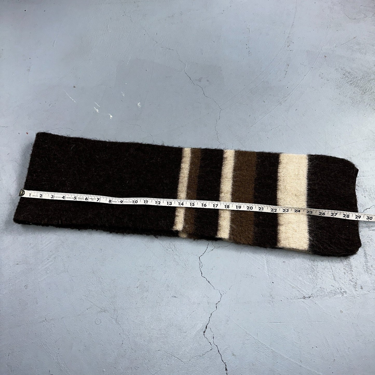 VTG Scarf Brown Colors 1970s 70s Cute Winter Wool? Soft Cozy Rockabilly