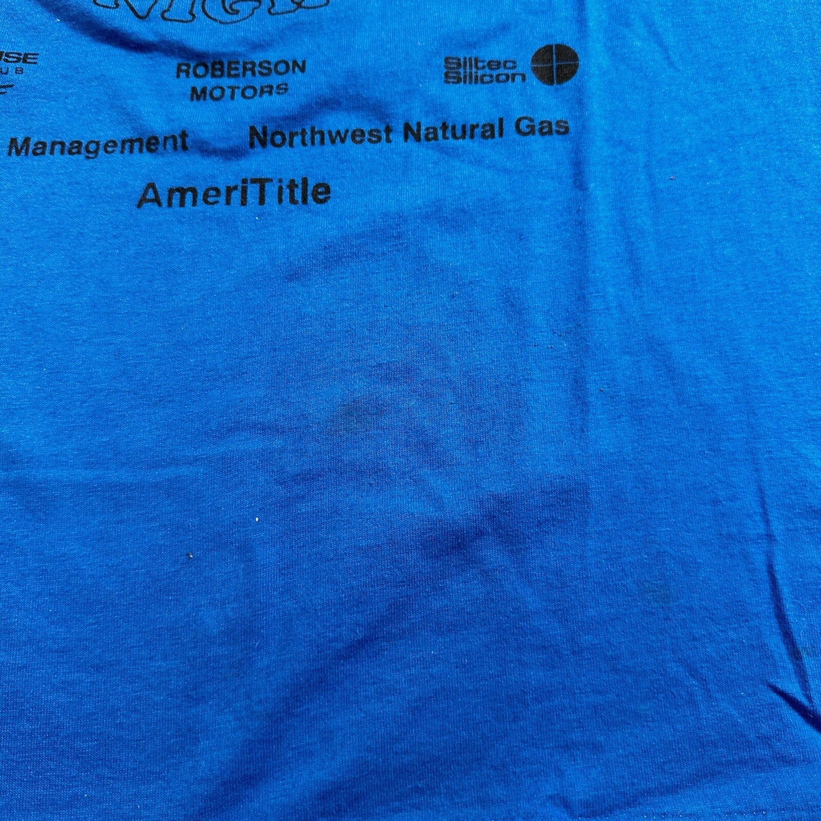 Boys and Girls Club VTG T Shirt 90s Hanes Blue Night Out Salem Oregon Moon Dance