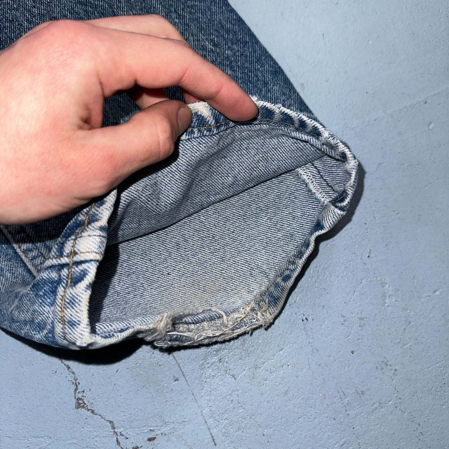 Levis 517 Vintage 80s USA Orange Tab Bootcut Flare Blue Worn Jeans Act 32x27