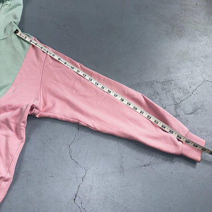 Teddy Fresh Size M Embroidered Logo Hoodie Sweatshirt Pastel Color Block