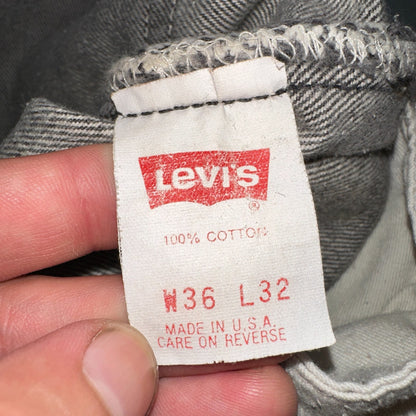 Levis 501 Vintage 80s USA XX Straight Leg Jeans Gray Light Wash 36x32 Act 34x30