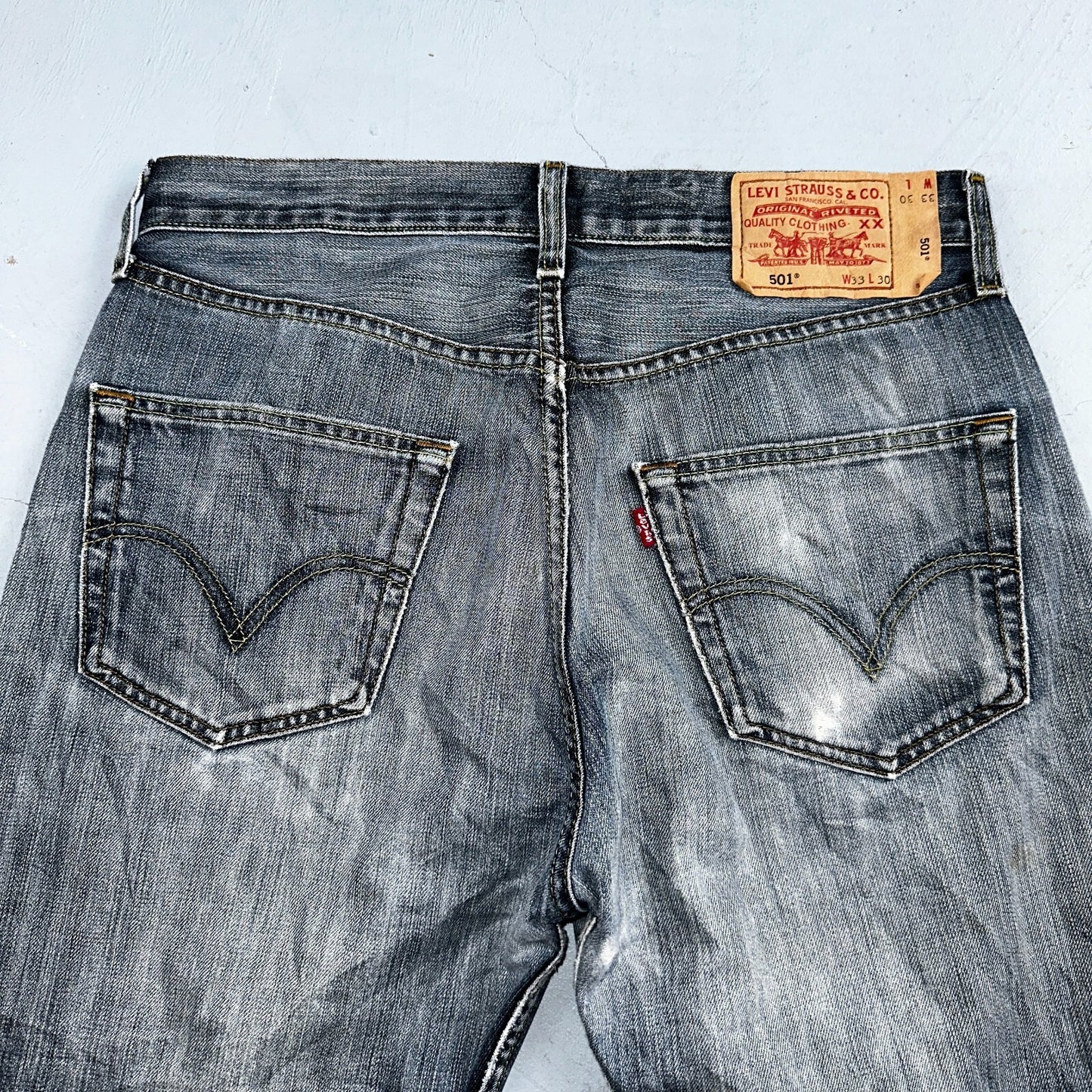 Levis 501 Vintage Y2K XX Straight Leg Jeans Blue Med Wash 33x30 Act 32x28