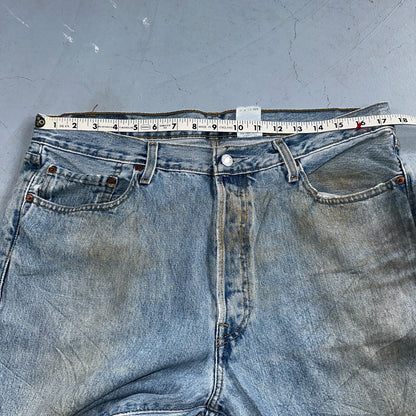 Levis 501 Vintage Y2K XX Straight Leg Jeans 90s Blue Light Wash 36x30 Act 35x29