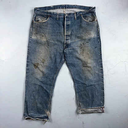 Levis 501 Vintage 70s SS Redline Selvedge USA XX Jeans Med Wash 48x30 Act 43x26