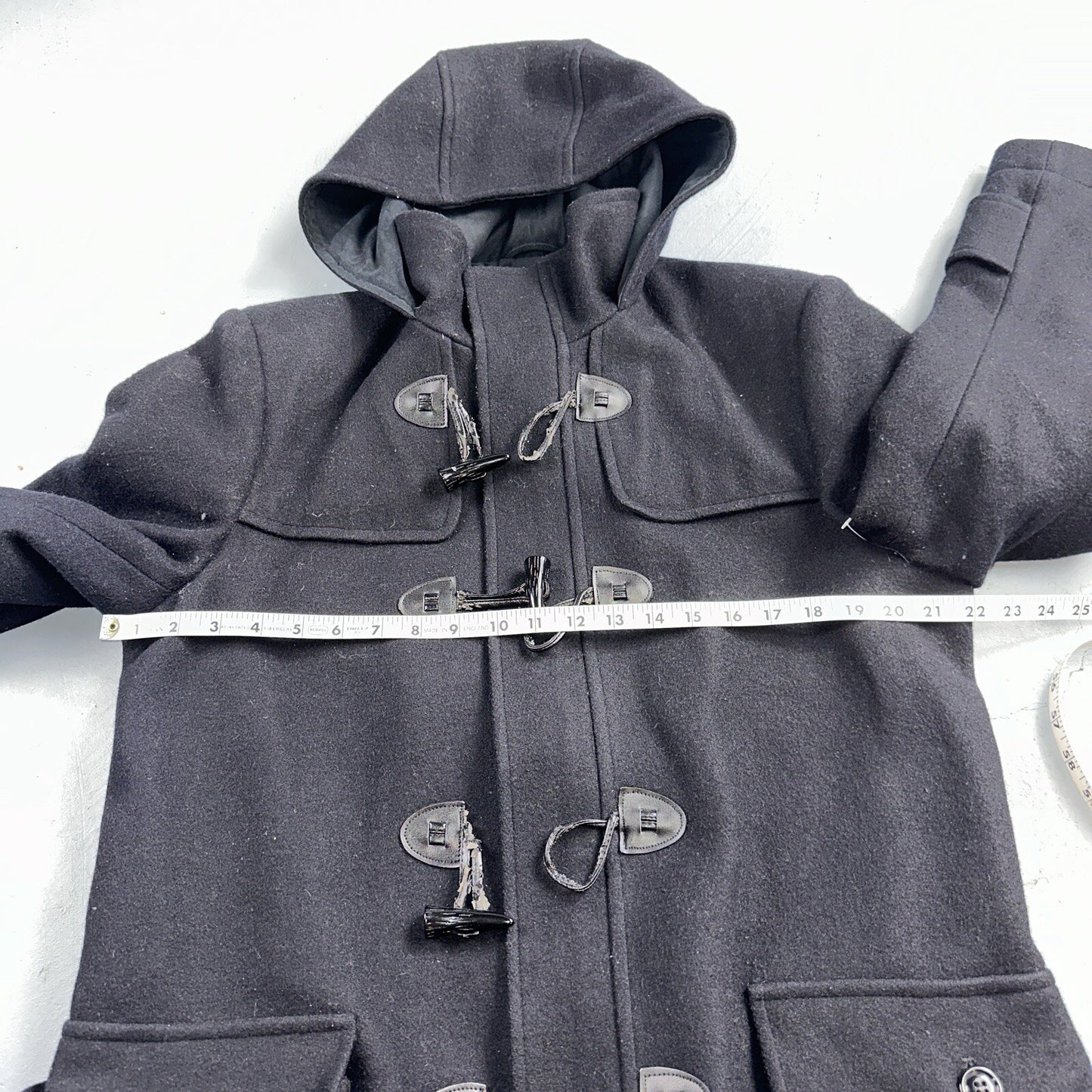 L.L. Bean Men S US Navy Anchor Collection Toggle Wool Pea Coat Jacket USA VTG