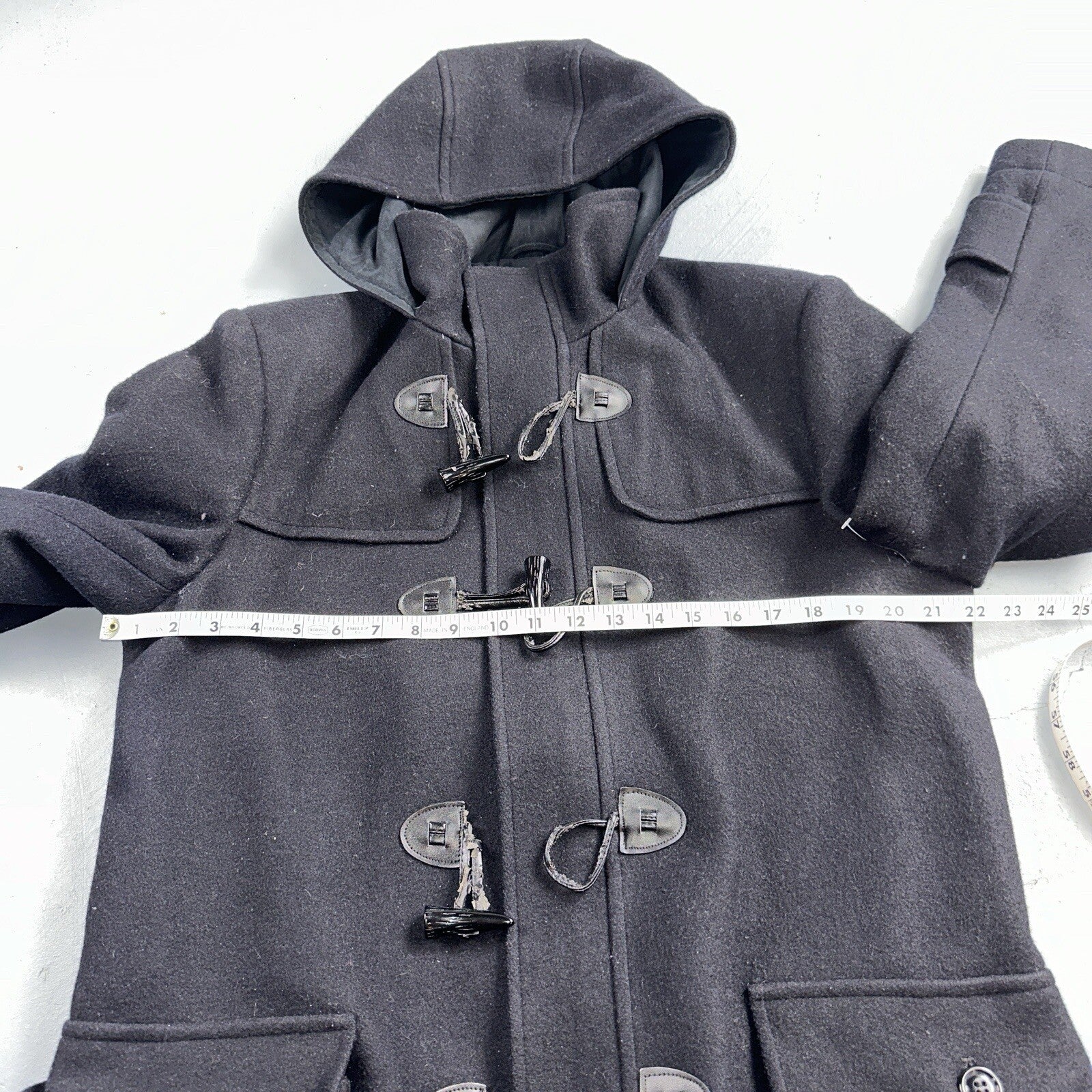 L.L. Bean Men S US Navy Anchor Collection Toggle Wool Pea Coat Jacket USA VTG