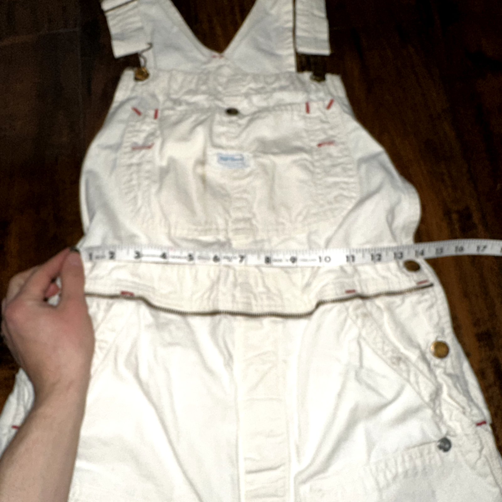Powerhouse BIB Overalls MONTGOMERY WARD White Denim Workwear 60s 50s Union