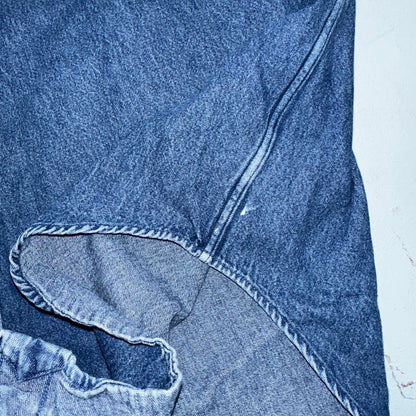 Polo Ralph Lauren Denim Blaire Button Front Oxford Shirt XL Vintage 90s
