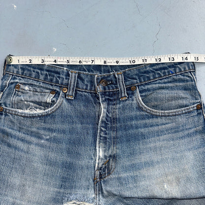 Levis 517 Vintage 70s SS USA Red Tab Bootcut Flare Blue Jeans Talon Act 29x32