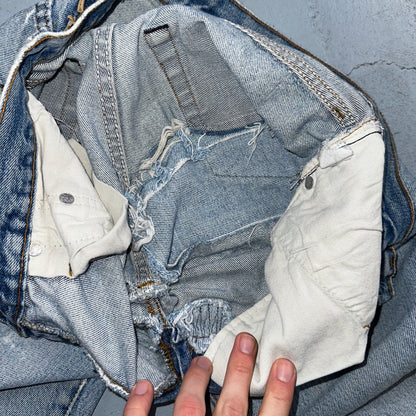 Levis 501 Vintage 80s Redline Selvedge USA XX Jeans Light Wash 524 Act 25x29