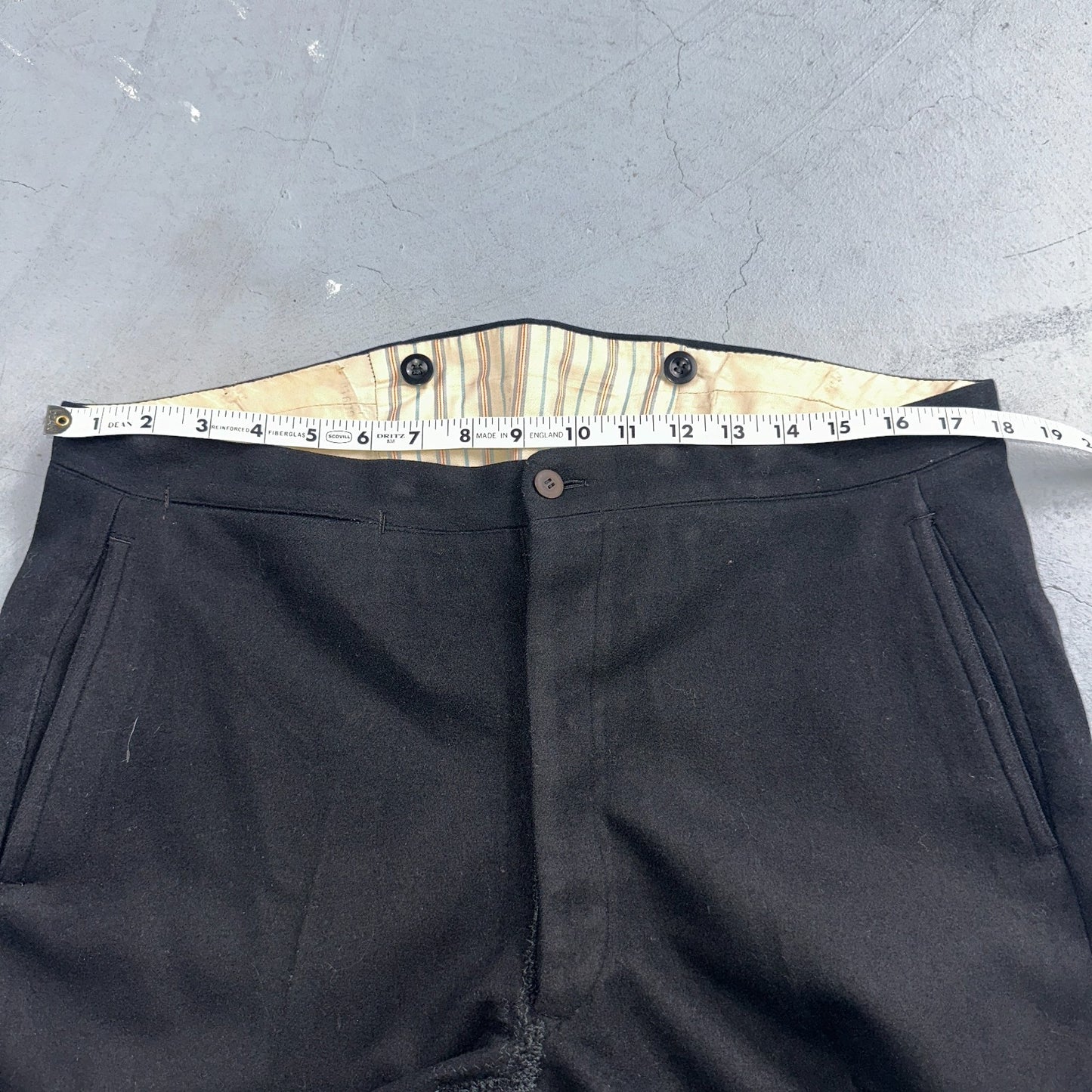 Antique 3 Pc Edwardian Morning Suit Black Wool Frock Coat Vest Pants 1890s 1900s