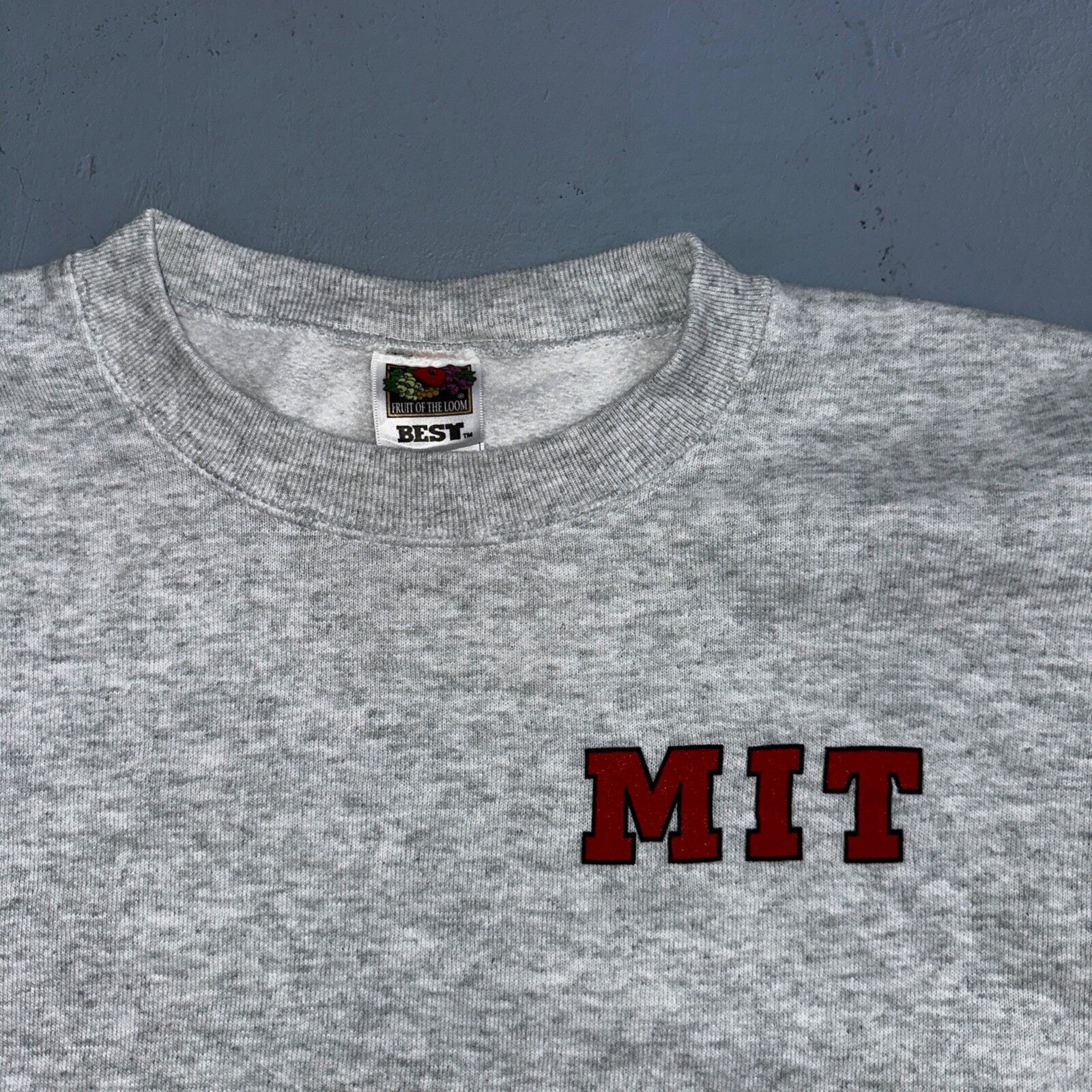 MIT 90s Sweatshirt VTG Crewneck Gray FOTL University Cambridge Massachusetts MA