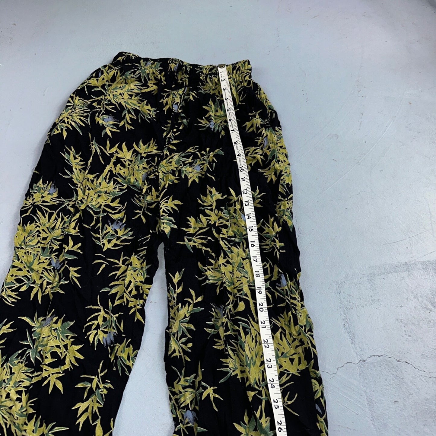 Clio VTG 2 Piece Set Blouse Shirt Pants Rayon Hawaiian Floral Boho Chic 1980s