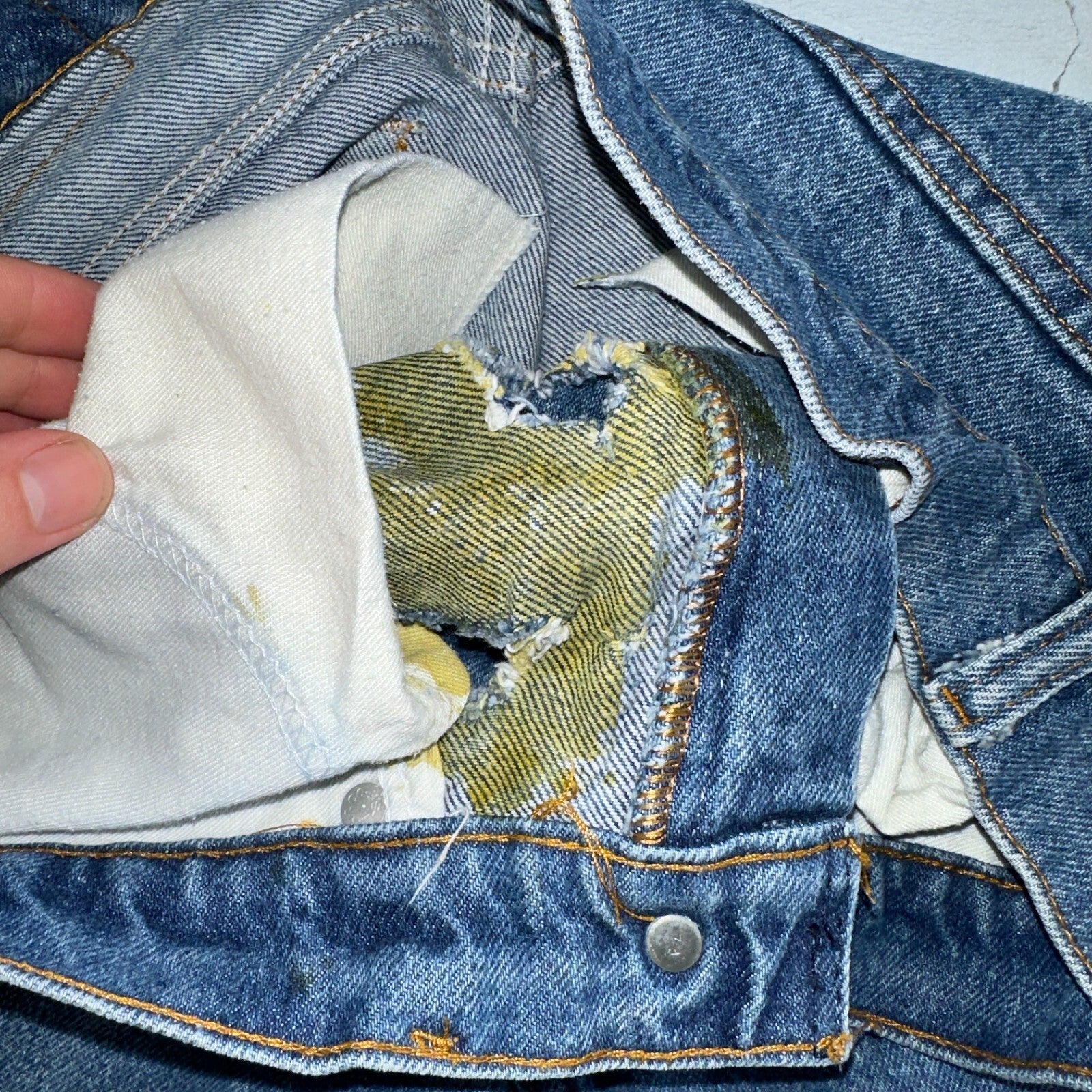 Levis 517 Vintage 80s USA Orange Tab Bootcut Flare Blue Worn Jeans Act 31x30