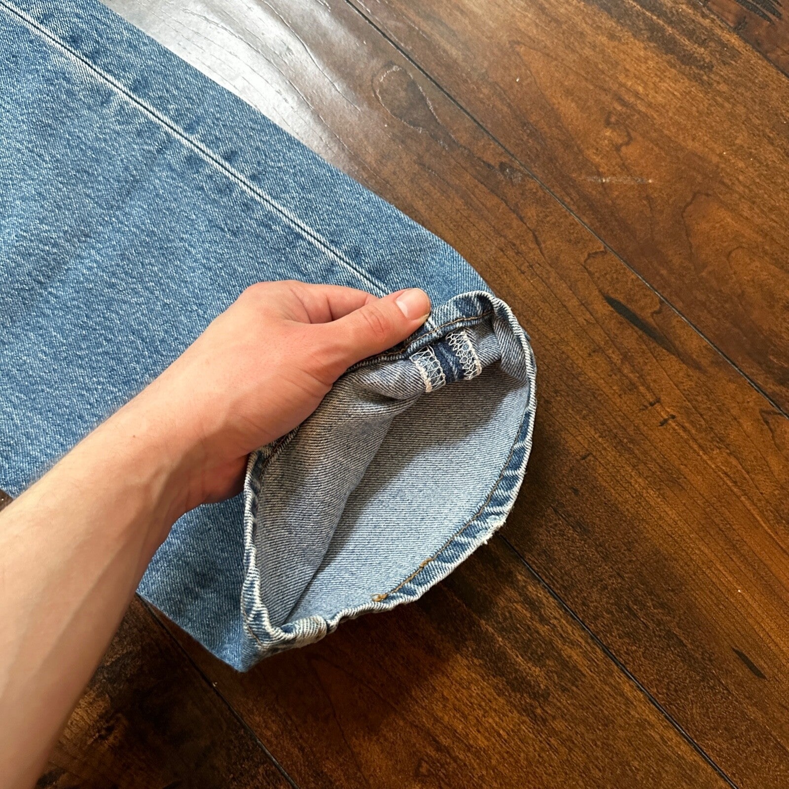 VTG 90s Levis 501 Button Fly 38x36 USA Tag Jeans Straight Wash Blue XX Act 35x32