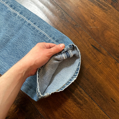 VTG 90s Levis 501 Button Fly 38x36 USA Tag Jeans Straight Wash Blue XX Act 35x32