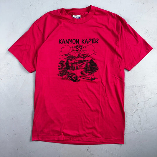 Kanyon Kaper Cars Hanes 80s VTG T Shirt 1989 Pink Single Stitch Graphic USA Rare