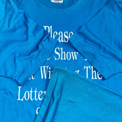 Funny Quote Lottery Lord VTG T Shirt 80s Hanes Pray For Me Text XL USA Joke Cute