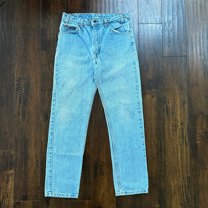 Vintage 80s Levis 505 Light Blue 70s Jeans USA Orange Tab 34x32 Act 31x30