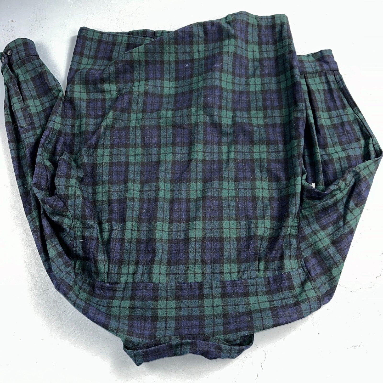 Pendleton Original Board Shirt Mens L Plaid Loop Collar 100% Wool Long Sleeve