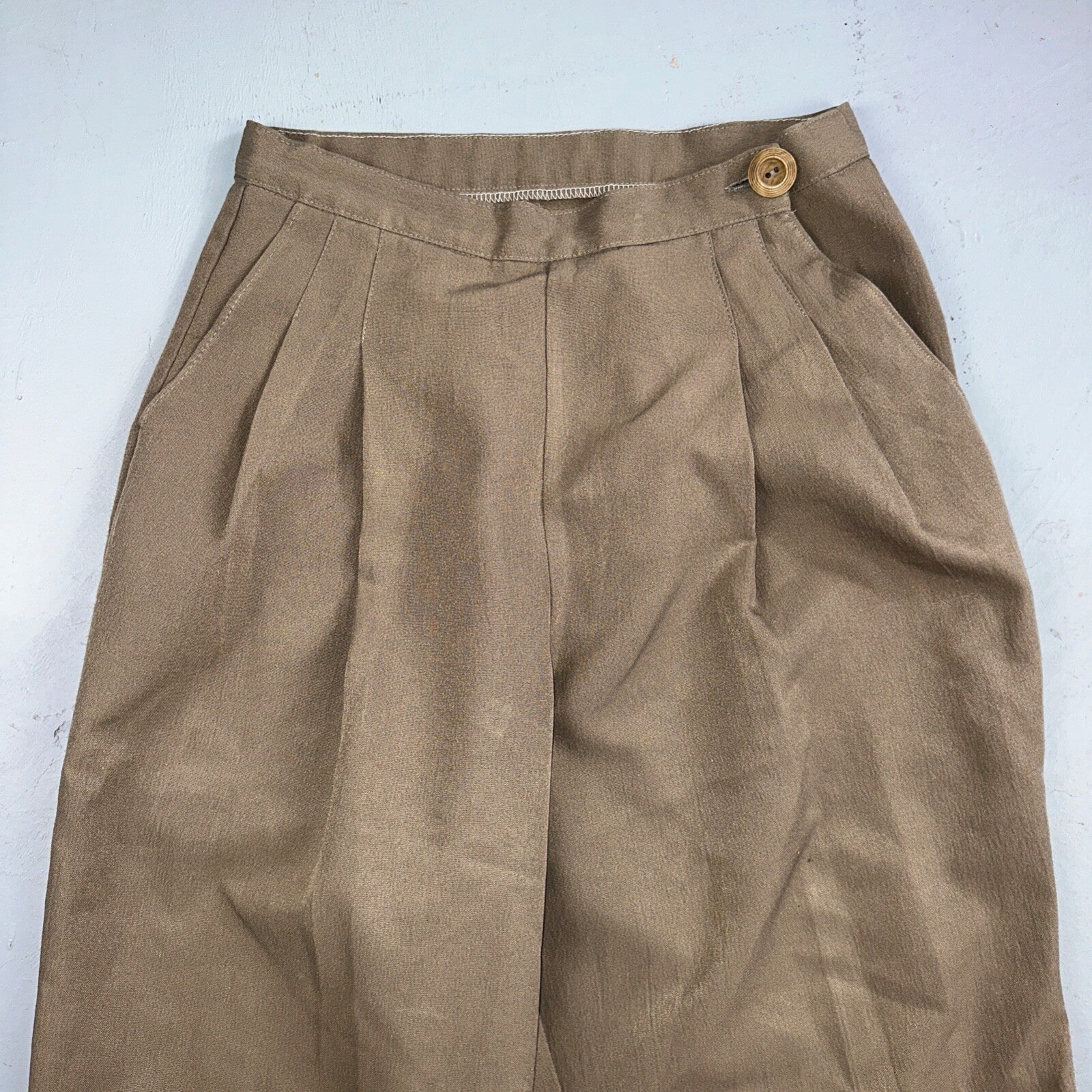 VTG Brown Casual Pants Cropped 26 Capri Y2K VTG Every Day Comfy