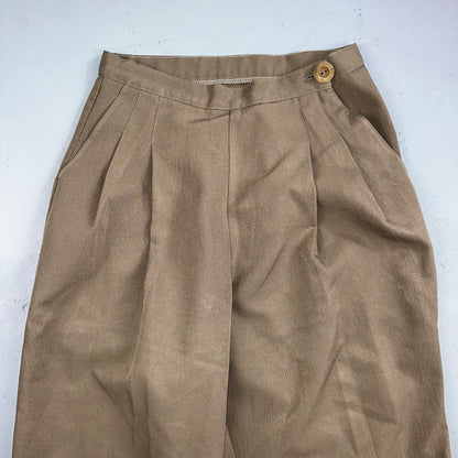 VTG Brown Casual Pants Cropped 26 Capri Y2K VTG Every Day Comfy