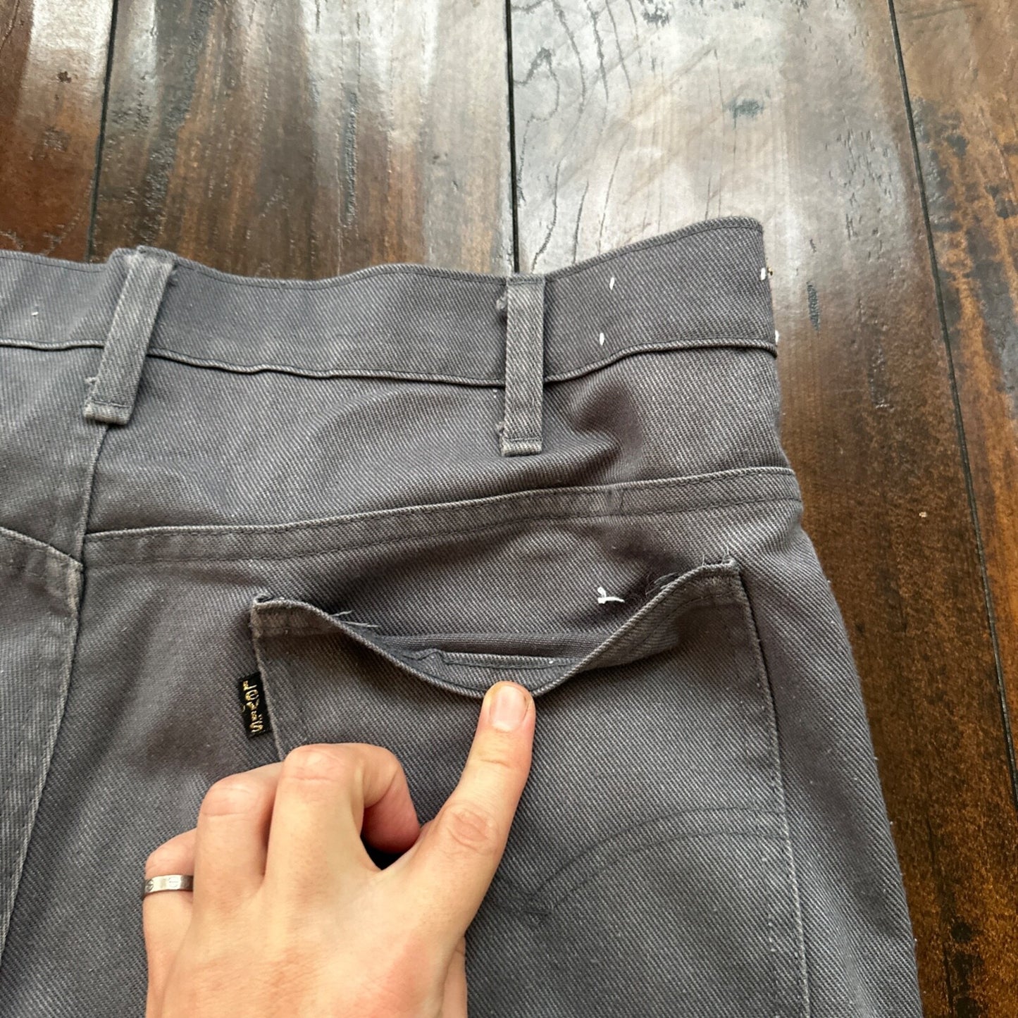 Vintage 1980s Levis 517 Men's Black Tab Jeans Size 34x31 Ac 33x32 Gray