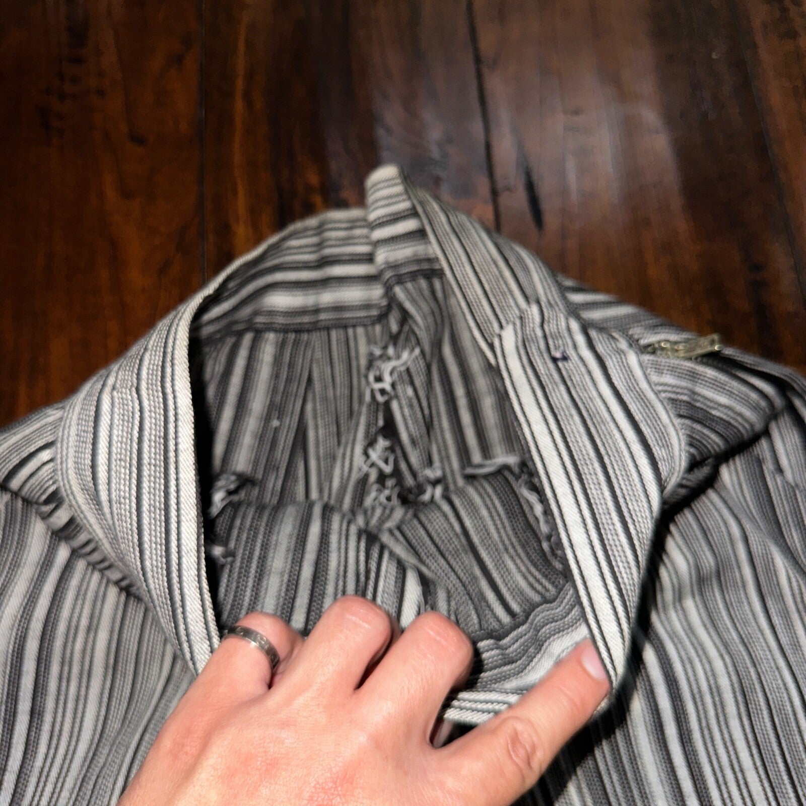 Vintage USA Rockabilly Womens Dress Pants 60s 70s Top Bottom Capri Striped 24x20