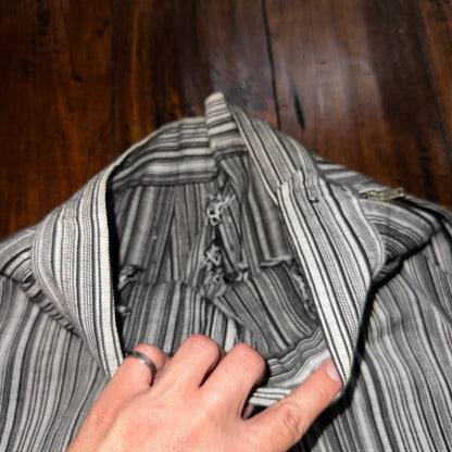 Vintage USA Rockabilly Womens Dress Pants 60s 70s Top Bottom Capri Striped 24x20