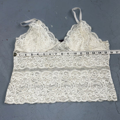 VTG 1970s AA Lingerie Slip Dress Sleepwear Full Sweep Nightgown Lace Hearts