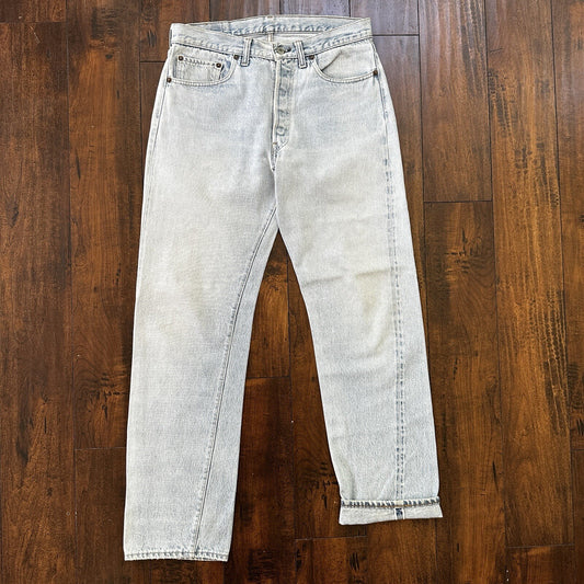 Levis Vintage 80s Redline Selvedge USA 501 XX Jeans Light Wash 34x36 Act 32x31