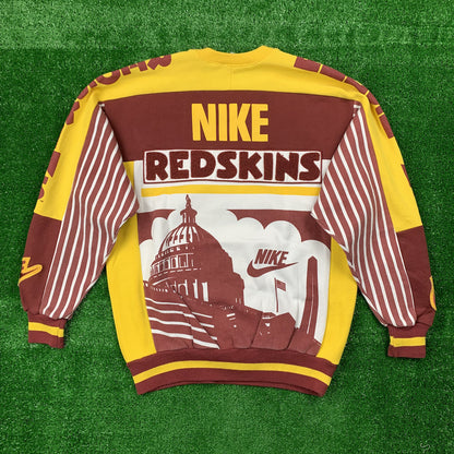 Nike Vintage Sweatshirt T Shirt NFL Skyline 80s Football Redskins Washington 90s