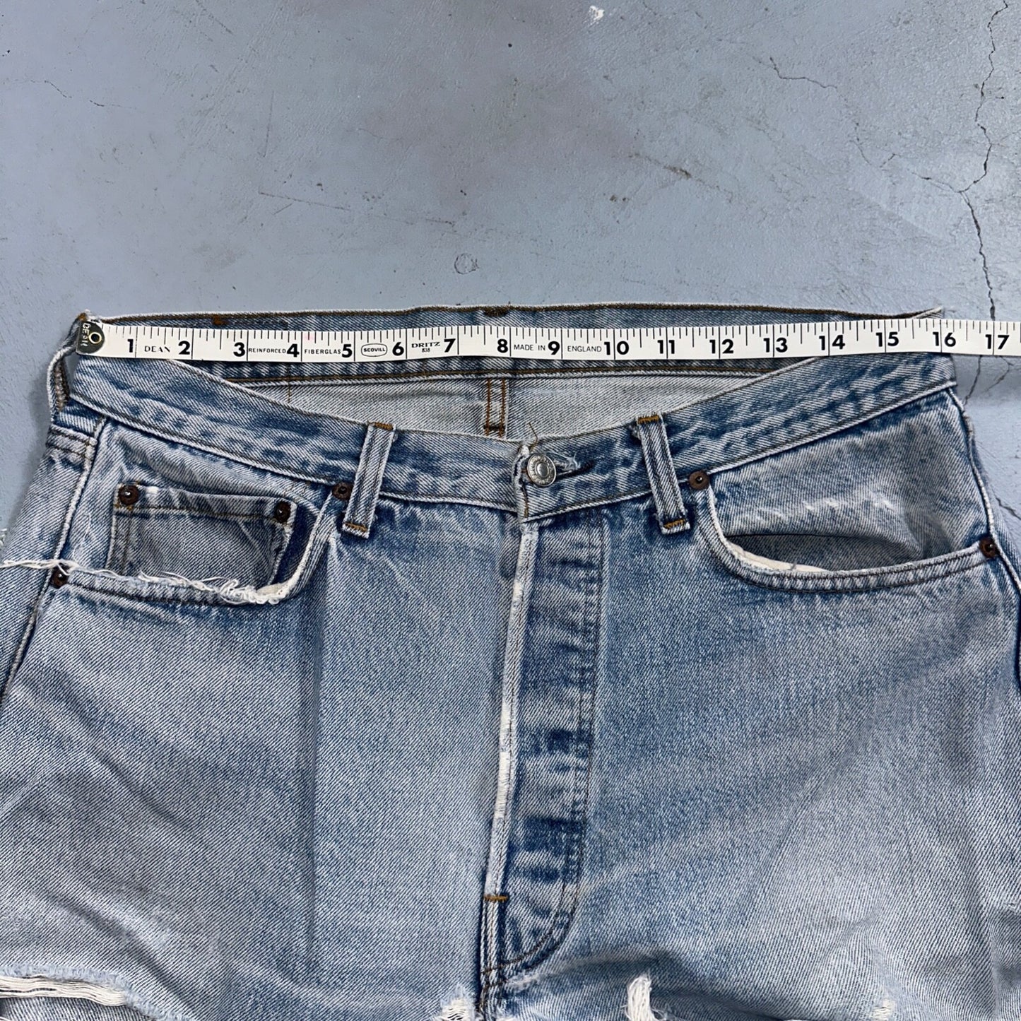 Levis 501 Vintage 80s Redline Selvedge USA XX Jeans Light Wash 35x38 Act 32x33