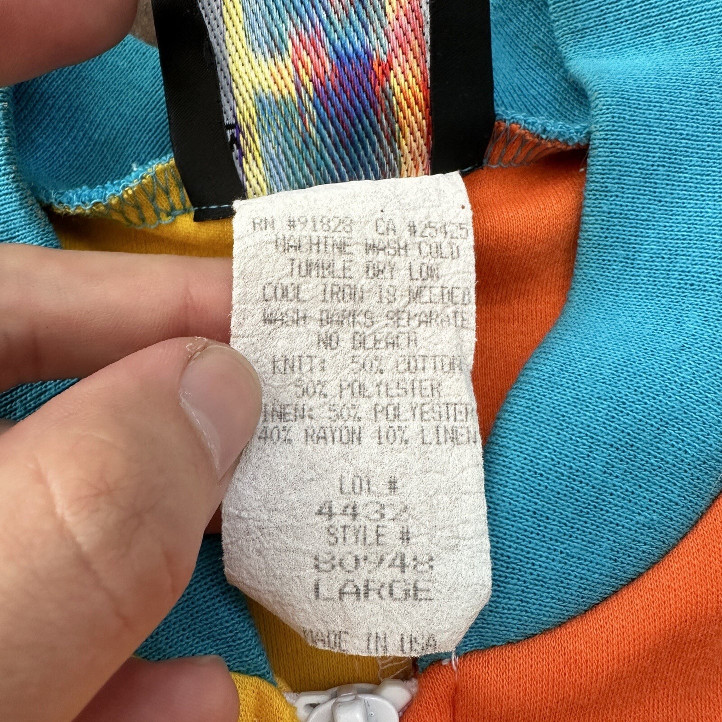 Barbara Gerwit Sweater Vest Womens L Usa Made 80s 90s Golf Colorblock VTG