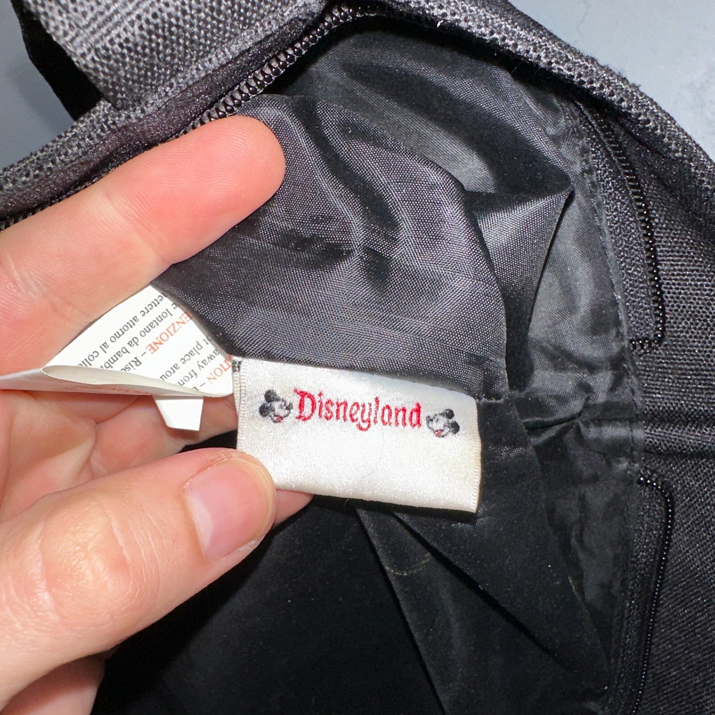 Vintage Walt Disney World Embroidered Tote Bag Black Travel Bag 90s