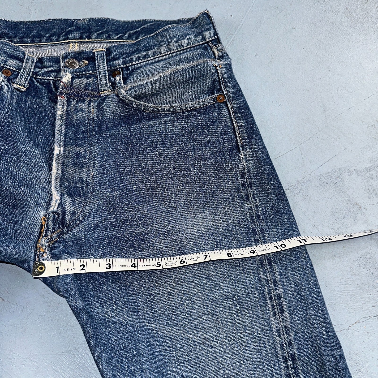 Levis 501 XX Big E Vintage 50s Redline Selvedge USA XX Reworked Jeans 29x29