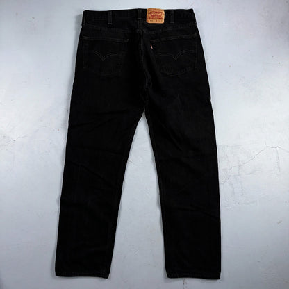 Levis 501 Vintage 90s USA XX Straight Leg Jeans Black Dark Wash 40x34 Act 36x33