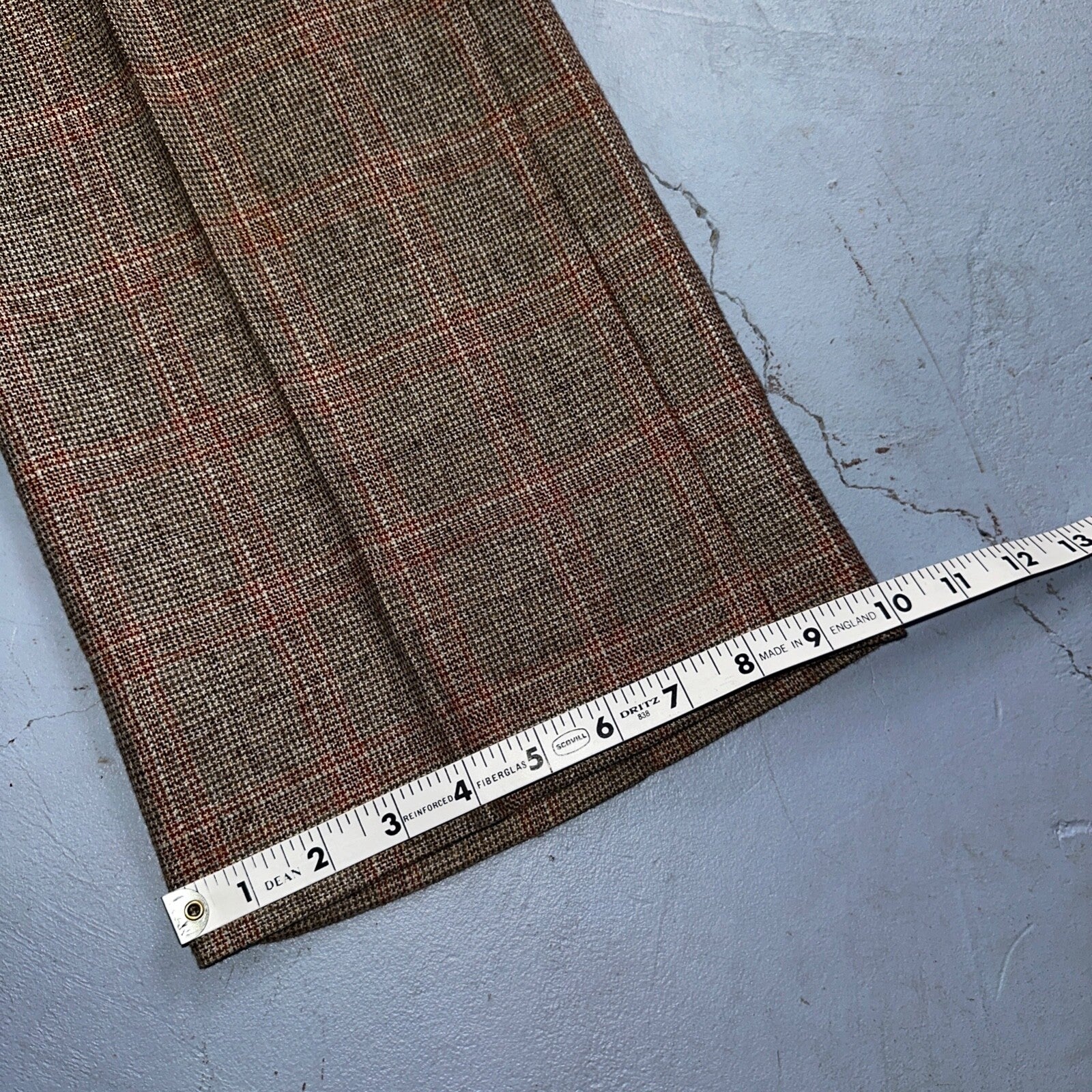 VTG Mens 3 PC Suit 42 Jacket Coat Pants Vest Plaid Rockabilly 70s 1970s Brown