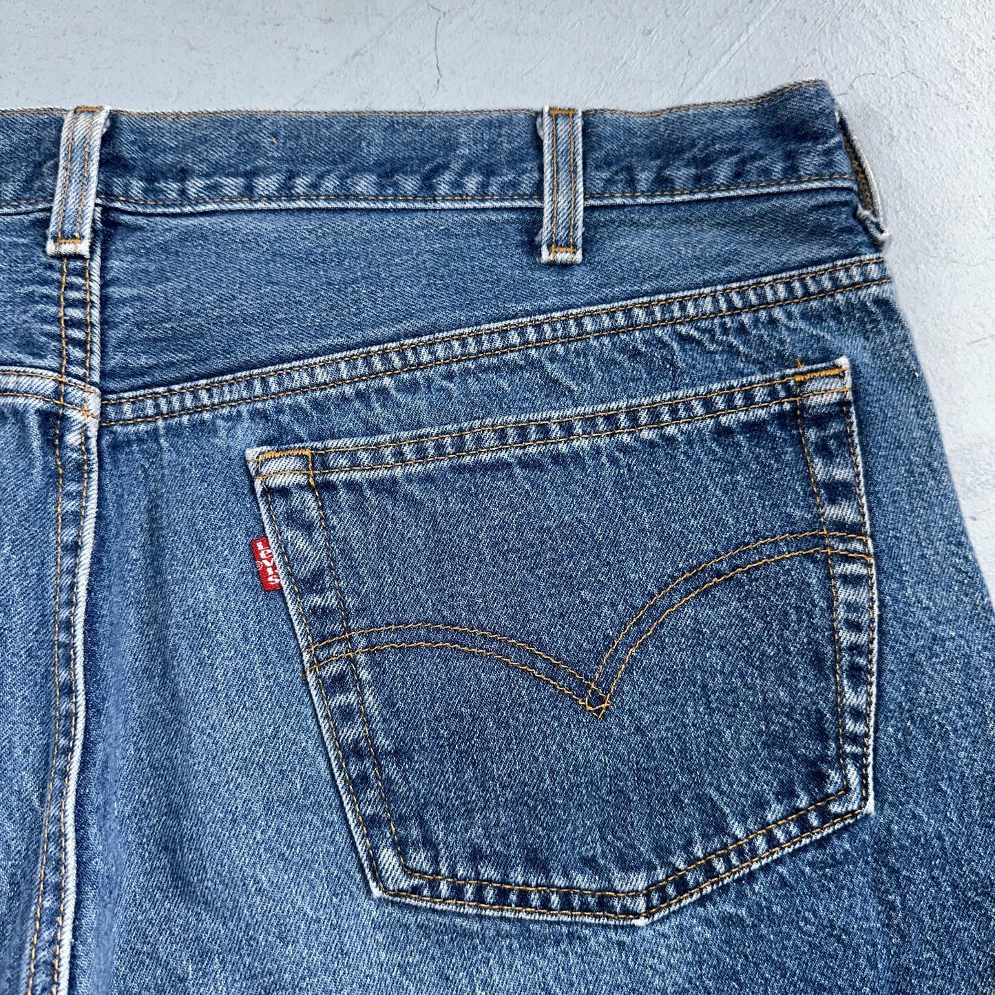 Levis 501 Vintage 90s USA XX Straight Leg Jeans Blue Med Wash 44x32 Act 40x28