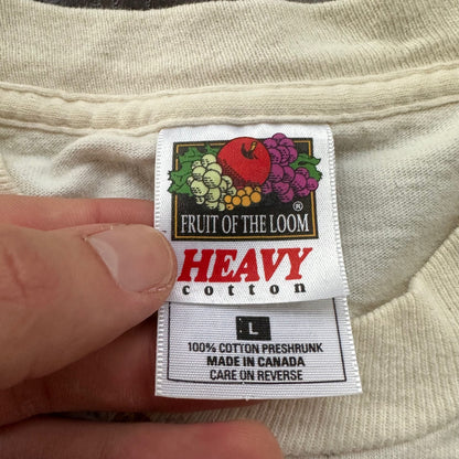 Vancouver Canada Vintage T Shirt 90s FOTL Cream Comox BC Map Travel Big Rap Tee