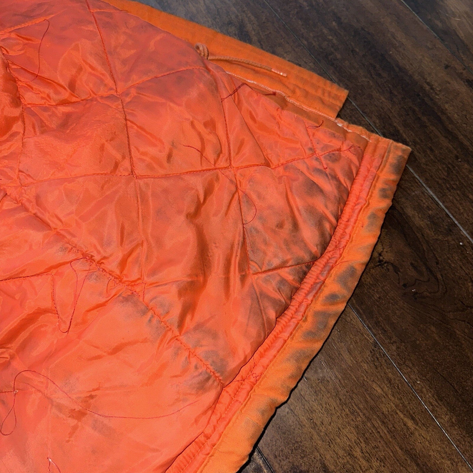 Vtg 50s 60s Hunters Friend Orange L Canvas Hunting Jacket Work Coat Rockabilly