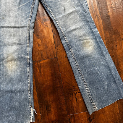 VTG Sears Put On 70s Pants 32x33 501 Bell Bottom Flare Rockabilly Cowboy 28x31