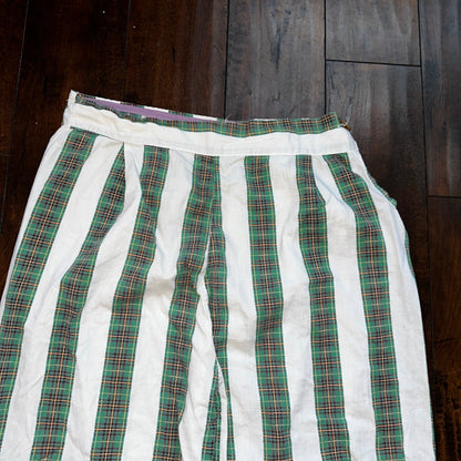 Vintage 50s 60s Tommies Sanforized Sleepwear Pajamas Pair Pants Top Cotton Green