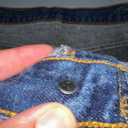 Levis 501 Vintage 90s USA XX Straight Leg Jeans Blue Med Wash 44x32 Act 40x29