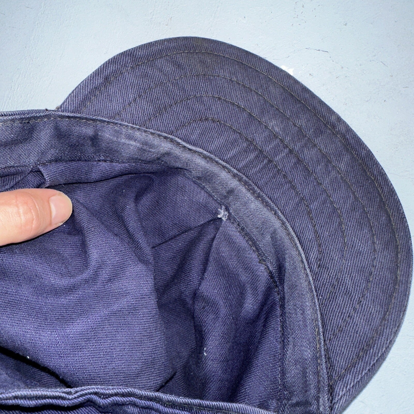 Vintage 1960s 60s Carhartt Union Workwear Engineer Cap Hat Conductor Heart Logo