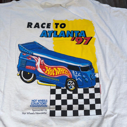 Hot Wheels RARE Beach Van Cruiser Vintage T Shirt Collectors Convention 90s