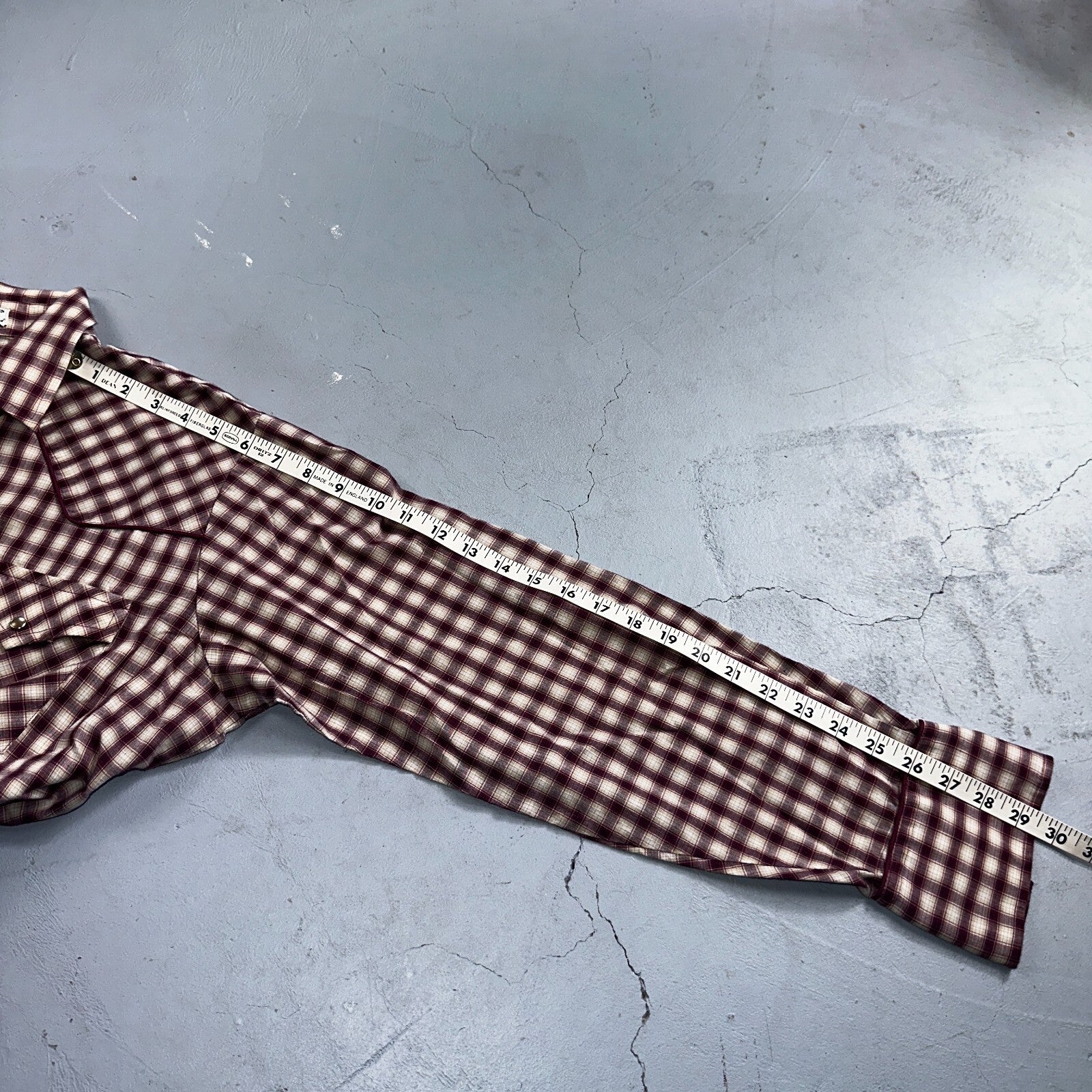 Levis VTG 1980s Pearl Snap Button Shirt Mens L Plaid 80s Cowboy Shirt Korea LS